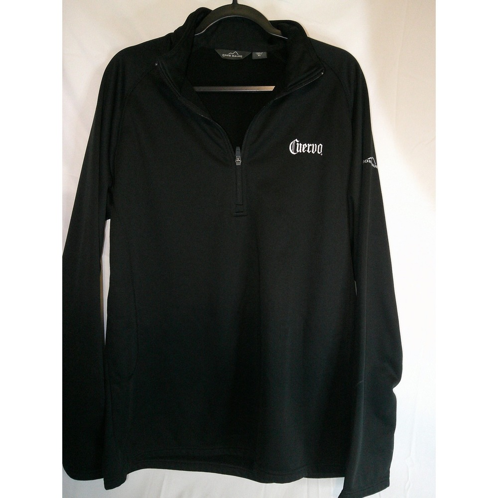 Eddie Bauer Cuervo Quarter Zip Pullover Mens XL Long Sleeve Black